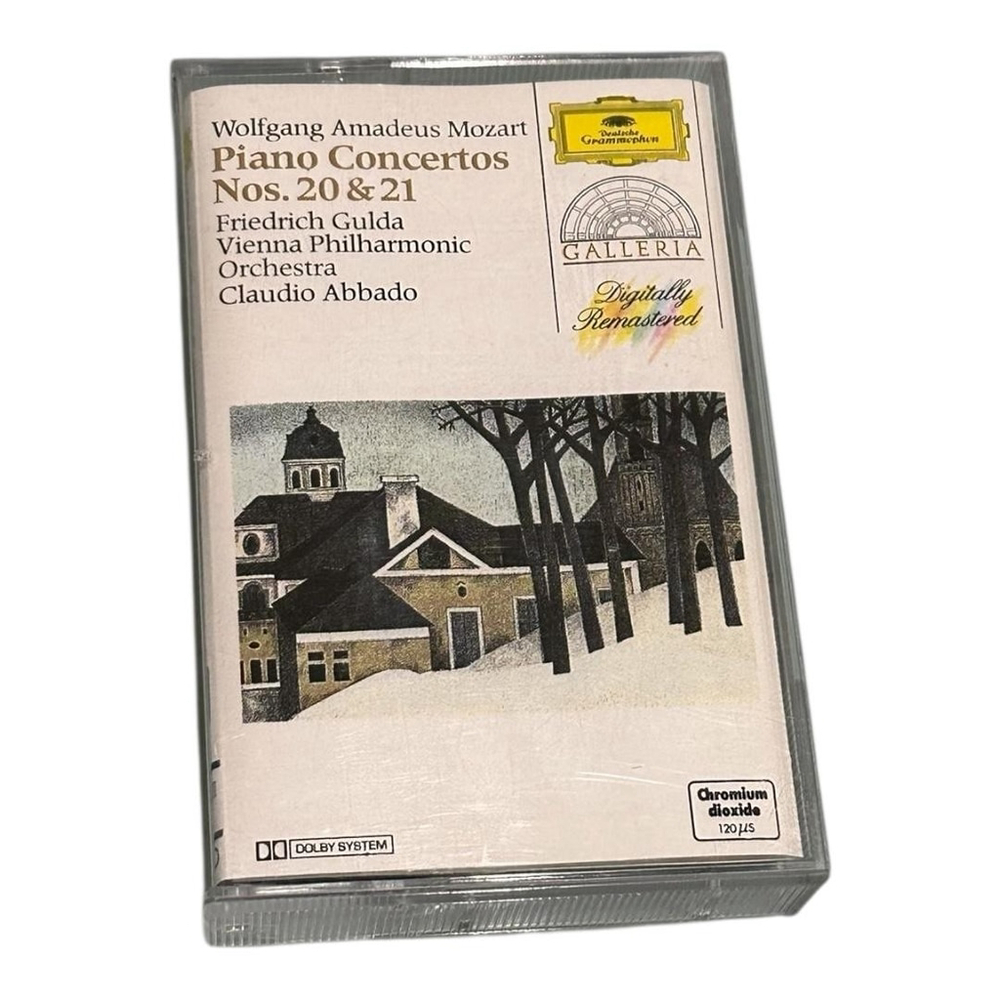 Vintage Mozart Piano Concertos 20 & 21 Cassette Tape Gulda Abbado DG Galleria